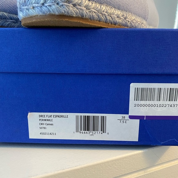 Stuart Weitzman NWB | Dree Canvas Espadrilles Sz 38 Light Blue - Picture 13 of 16